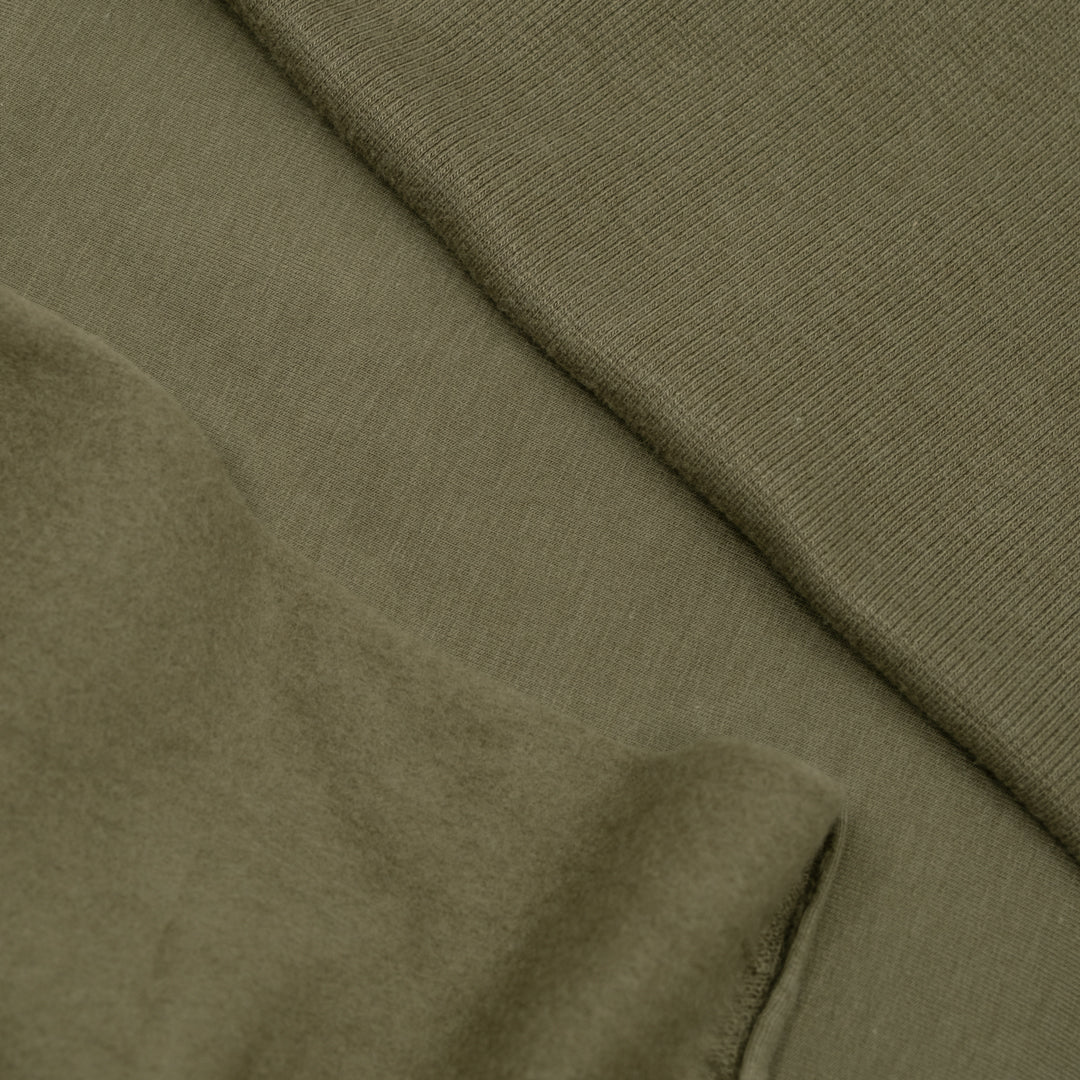 Bamboo & Cotton 2x2 Ribbing - Light Olive - Image 2