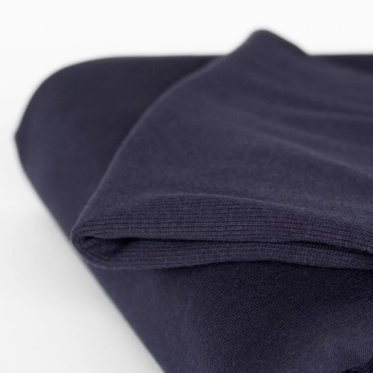 Bamboo & Cotton 2x2 Ribbing - Navy - Image 2