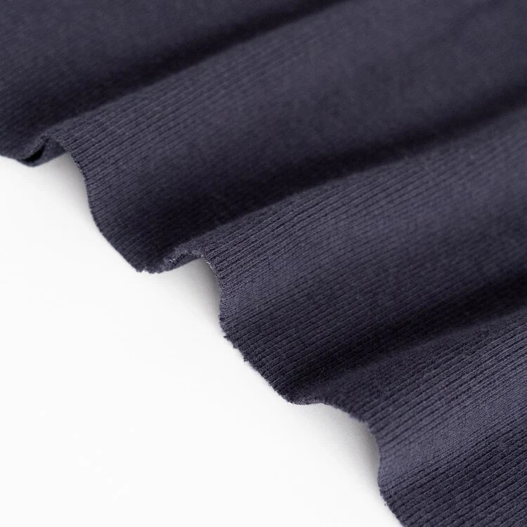 Bamboo & Cotton 2x2 Ribbing - Navy - Image 3