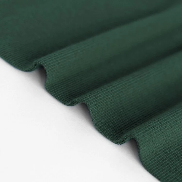 Bamboo & Cotton 2x2 Ribbing - Pine - Image 3