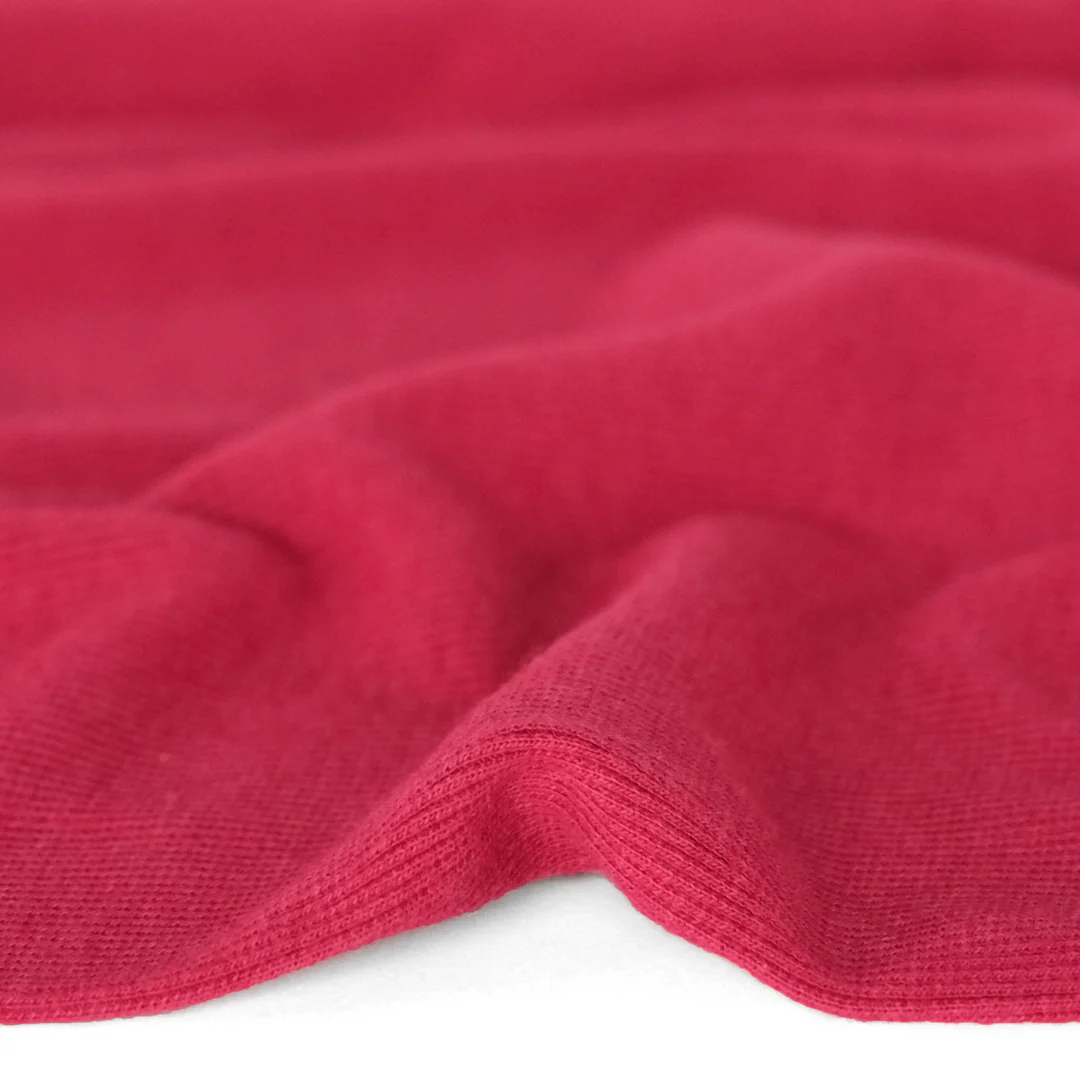 Bamboo & Cotton 2x2 Ribbing - Raspberry
