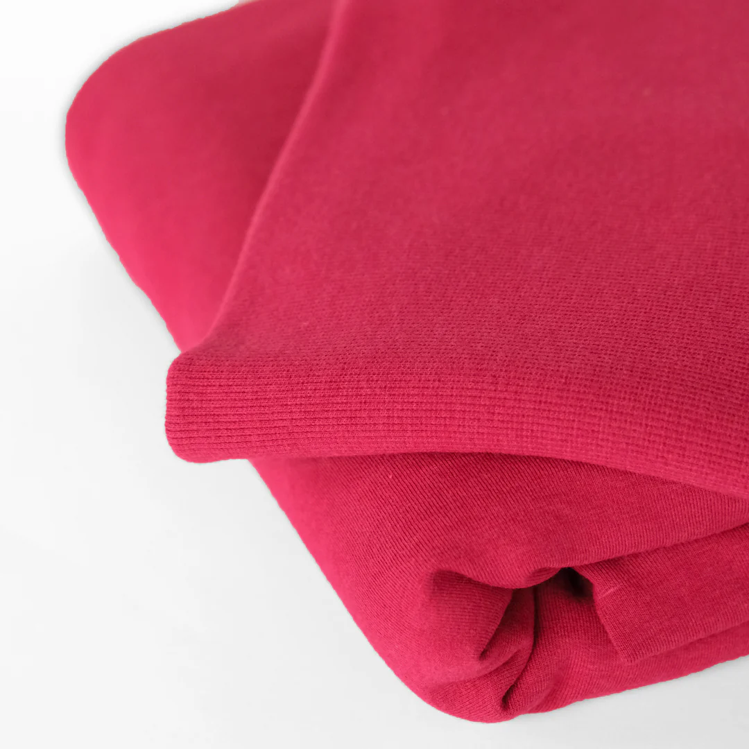Bamboo & Cotton 2x2 Ribbing - Raspberry - Image 2
