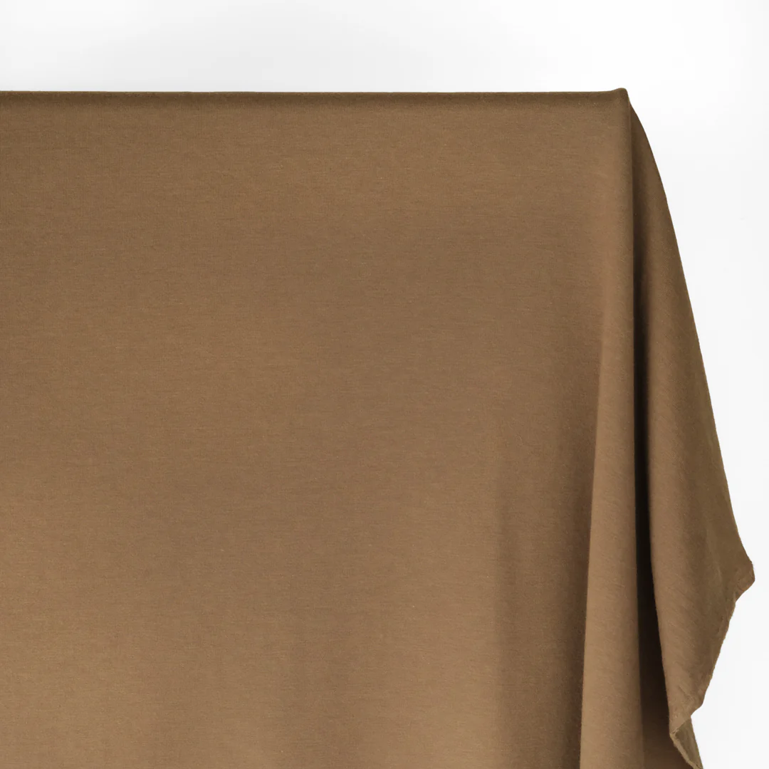 Bamboo & Cotton Stretch Fleece - Crimini - Image 3