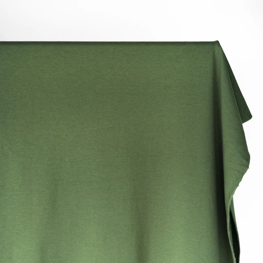 Bamboo & Cotton Stretch Fleece - Grass - Image 3