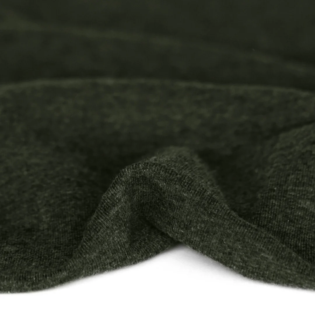 Bamboo & Cotton Stretch Fleece - Heather Forest