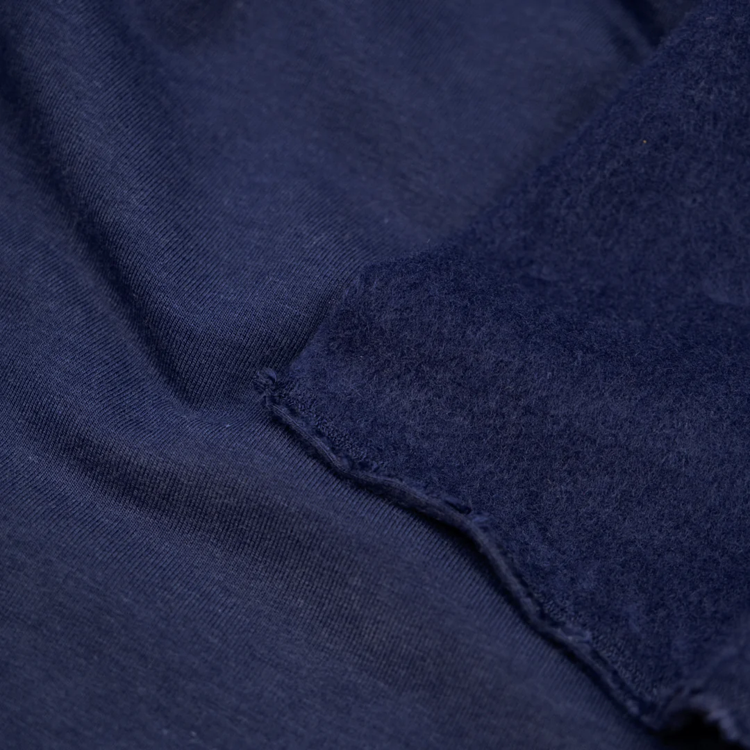 Bamboo & Cotton Stretch Fleece - Midnight Blue - Image 2