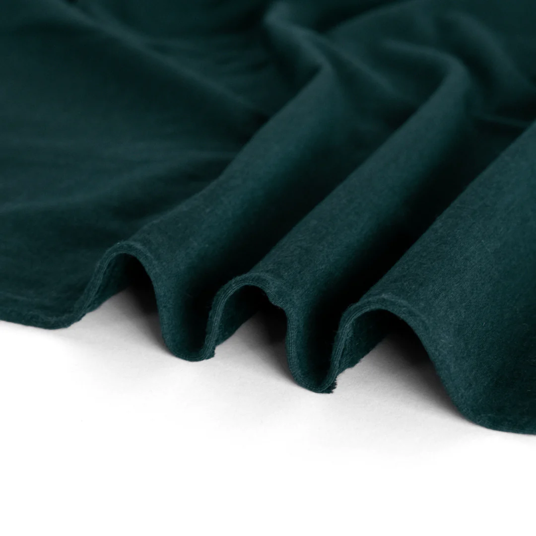 Bamboo & Cotton Stretch Fleece - Peacock - Image 3