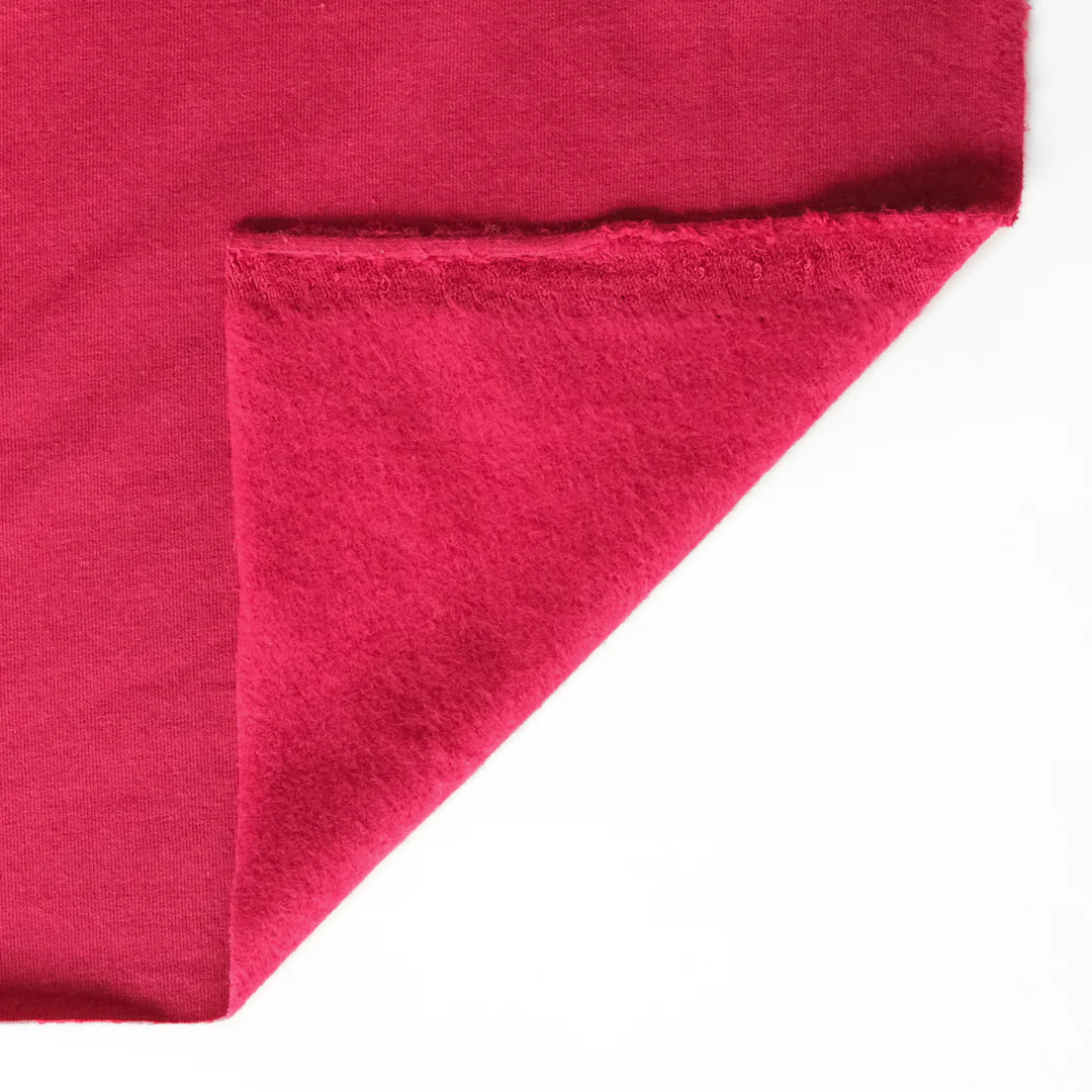 Bamboo & Cotton Stretch Fleece - Raspberry - Image 2