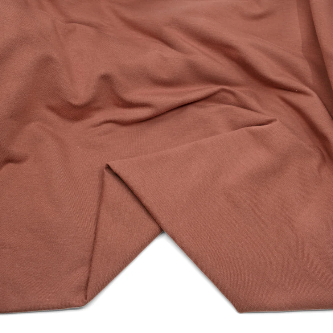 Bamboo & Cotton Stretch Fleece - Rosewood