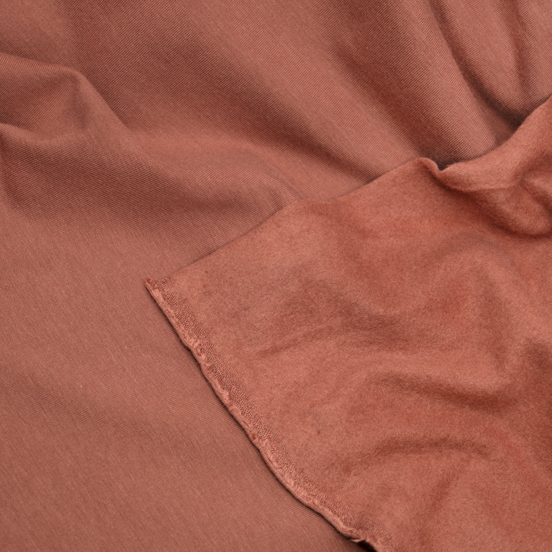 Bamboo & Cotton Stretch Fleece - Rosewood - Image 2