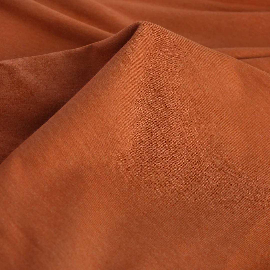 Bamboo & Cotton Stretch Fleece - Terracotta - Image 3