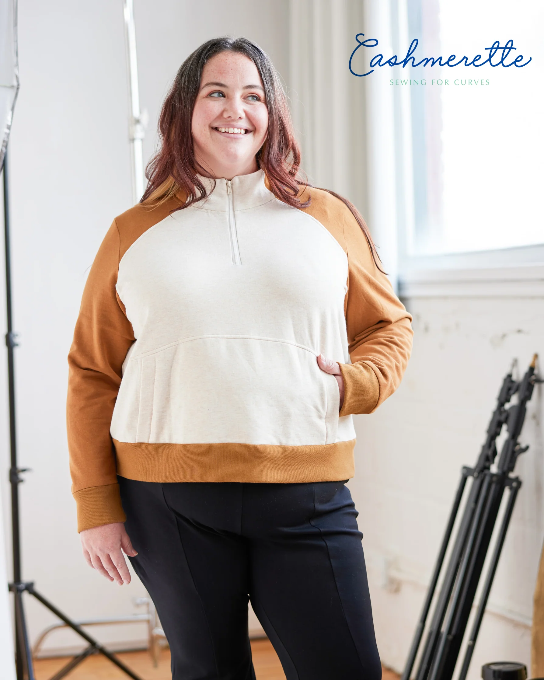 Bamboo & Cotton Stretch Fleece - Terracotta - Image 4