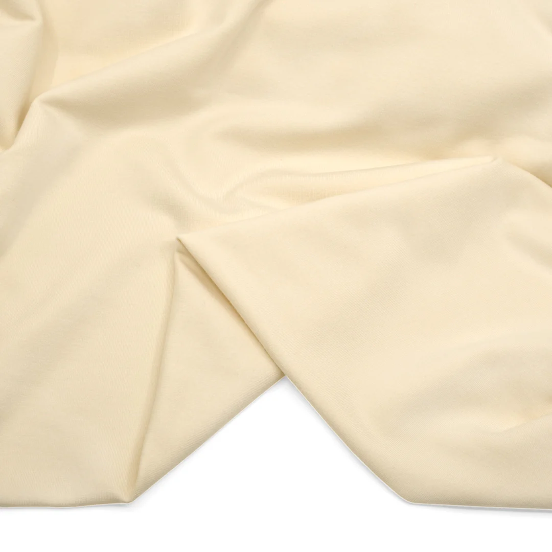 Bamboo & Cotton Stretch Fleece - Vanilla