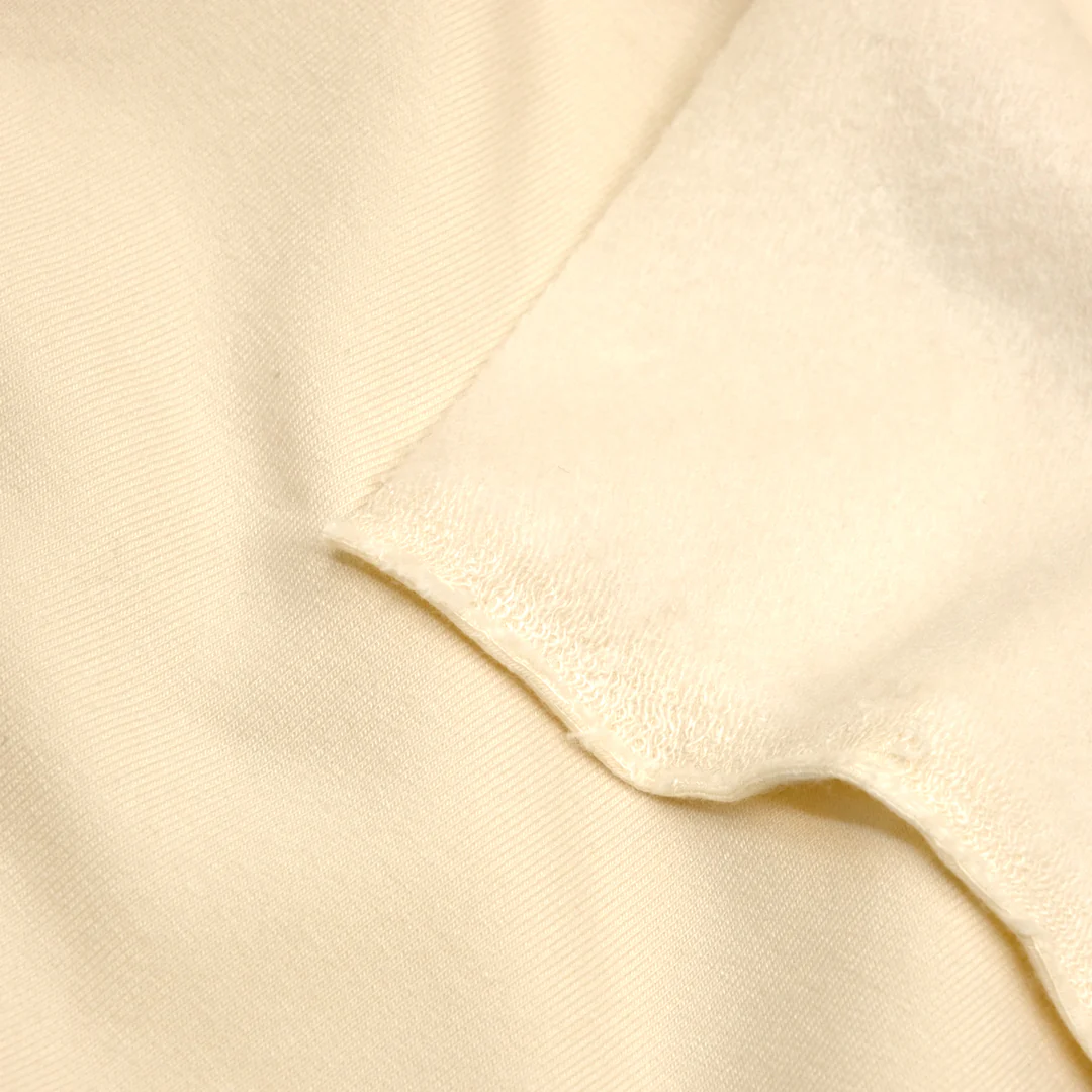 Bamboo & Cotton Stretch Fleece - Vanilla - Image 2