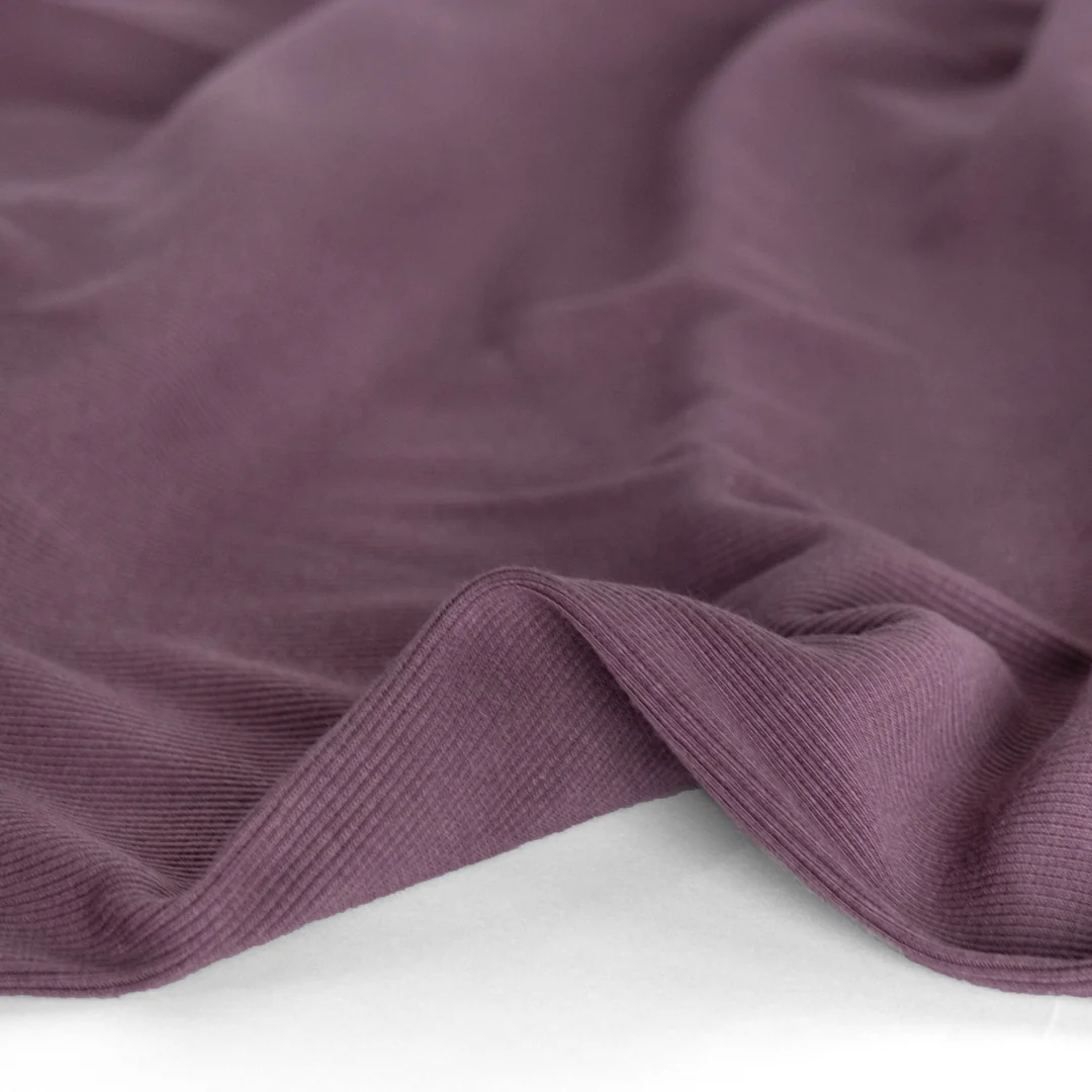 Bamboo & Cotton Sweatshirt Ribbing - Plum