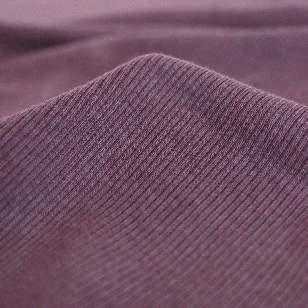 Bamboo & Cotton Sweatshirt Ribbing - Plum - Image 3