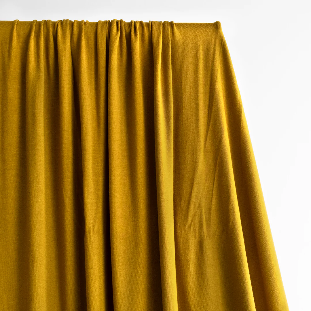Bamboo Jersey Knit - Vintage Gold - Image 4