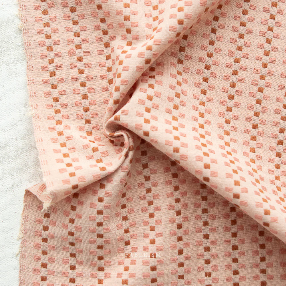 Basket Weave Cotton - Soft Pink