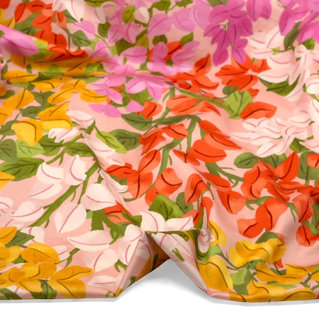 Beautiful Bougs Organic Cotton Sateen - Dusty Rose/Candy Pink/Persimmon