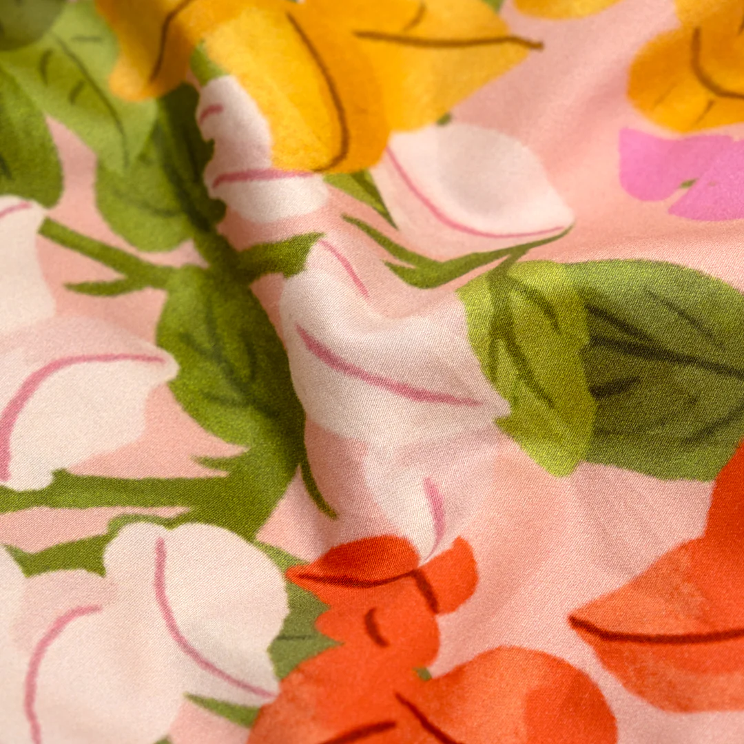 Beautiful Bougs Organic Cotton Sateen - Dusty Rose/Candy Pink/Persimmon - Image 3