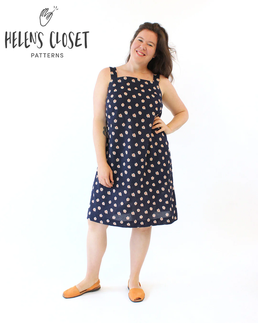 Bloom Print Crinkle Cotton - Navy - Image 2