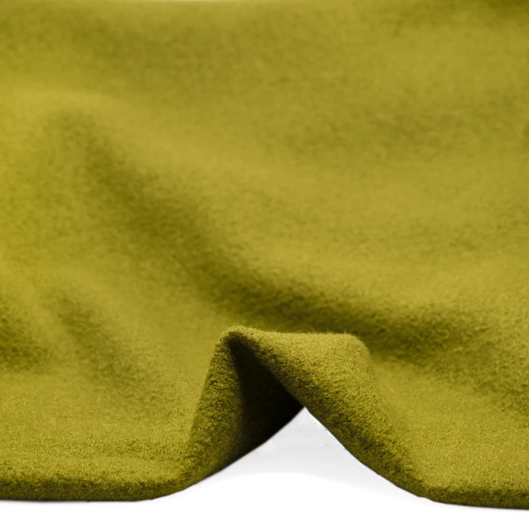 Boiled Wool Coating - Basil - Image 2