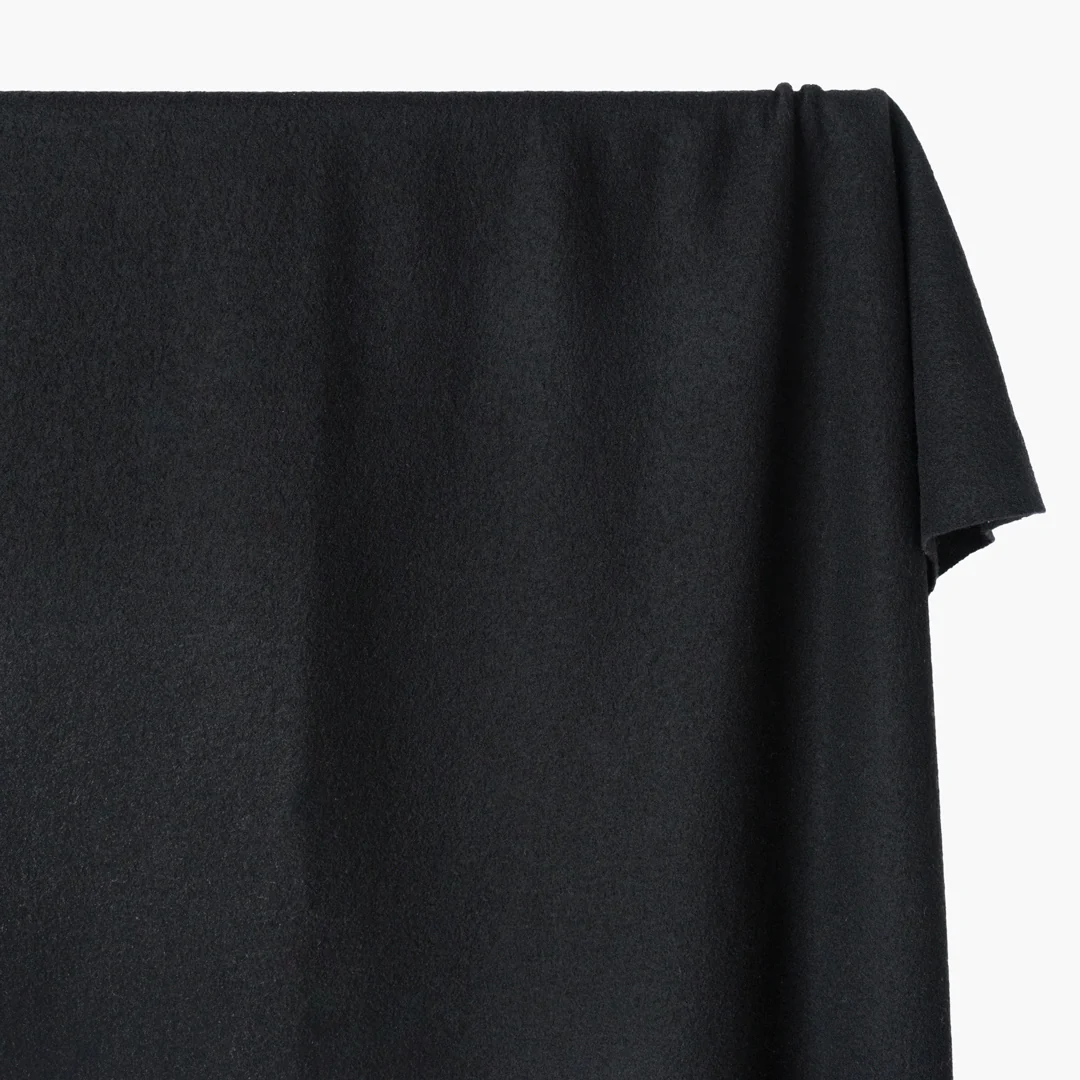 Boiled Wool Coating - Black - Image 2