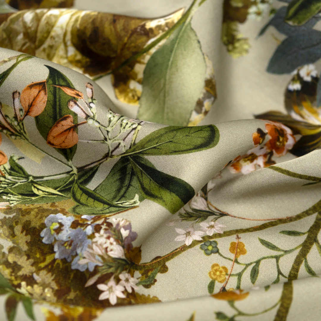 Botanist Viscose Satin - Pistachio