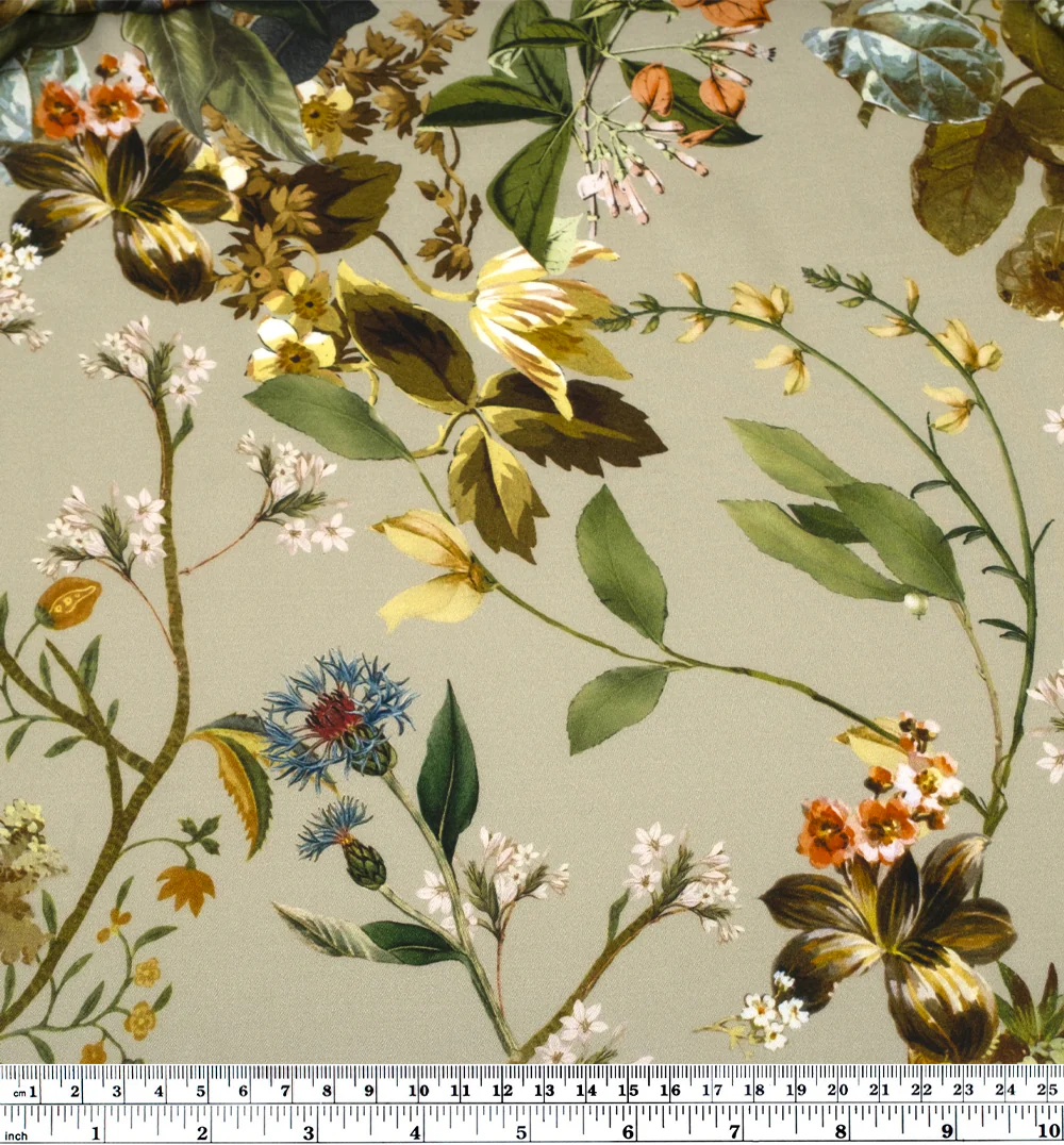 Botanist Viscose Satin - Pistachio - Image 4