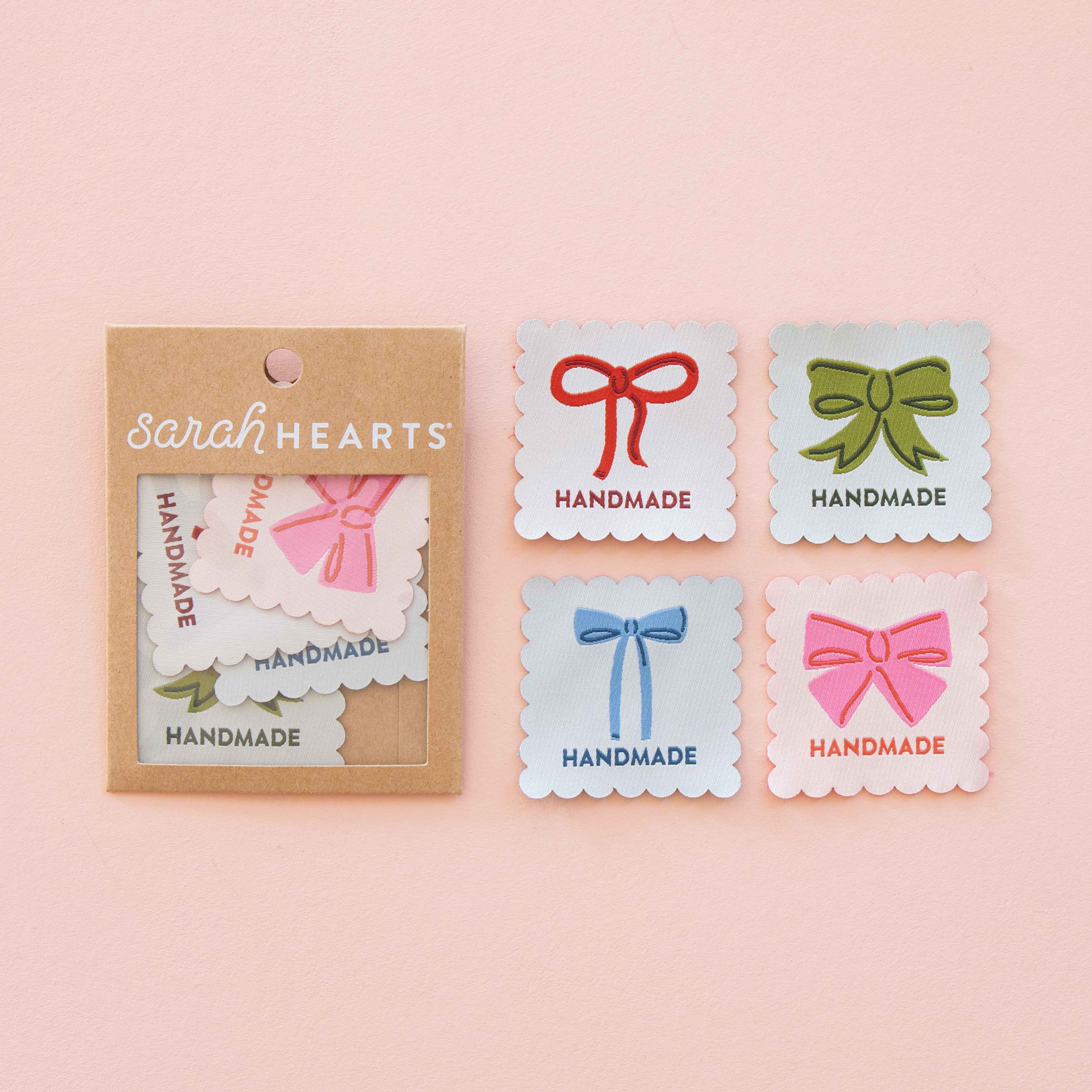 BOWS MULTIPACK Large Woven Labels By Sarah Hearts - Image 2