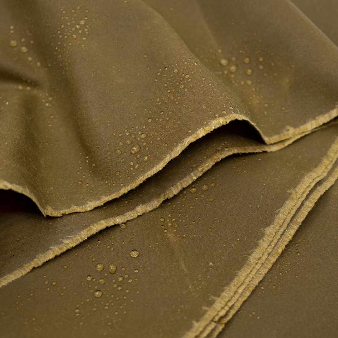 British Millerain Waxed Cotton Canvas - Elmwood