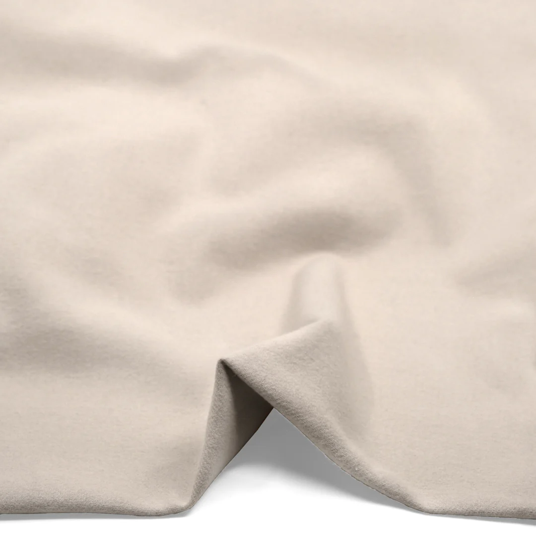 Brushed Organic Cotton Flannel Twill - Salt - Image 2