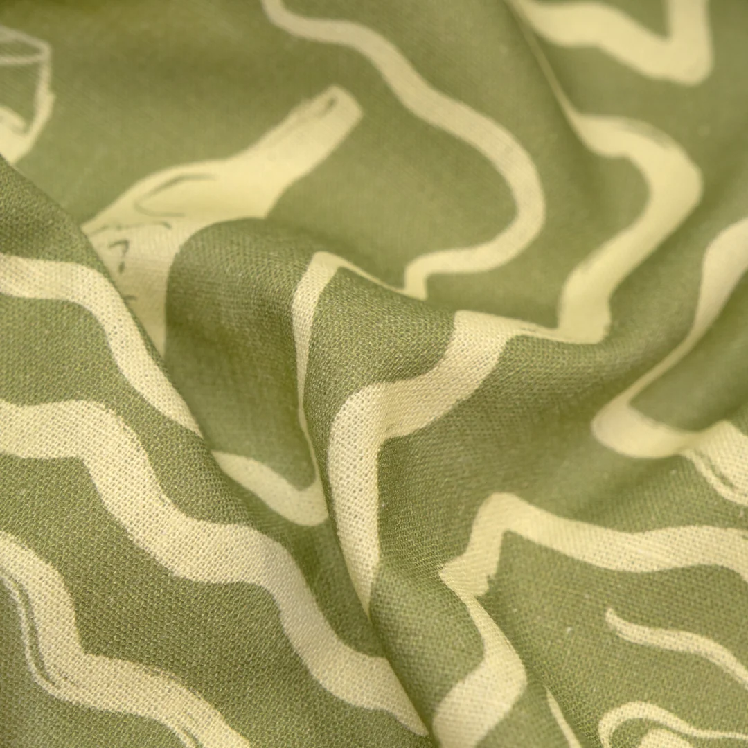 Buona Festa Linen Viscose Blend - Daiquiri/Limestone - Image 2