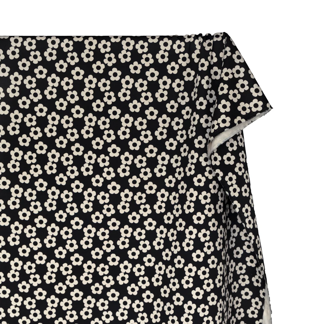 Buttercup Printed Cotton Twill - Black - Image 3
