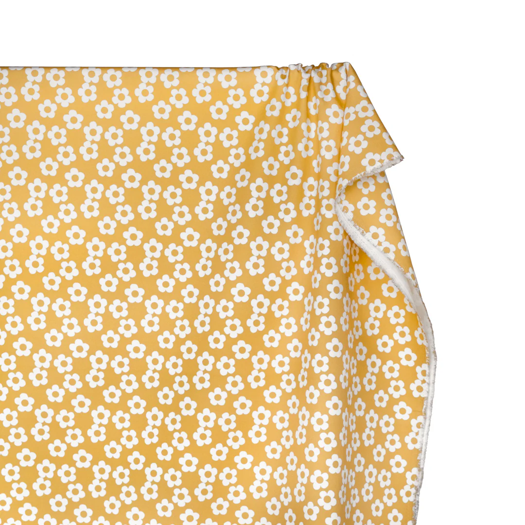 Buttercup Printed Cotton Twill - Lemon - Image 3