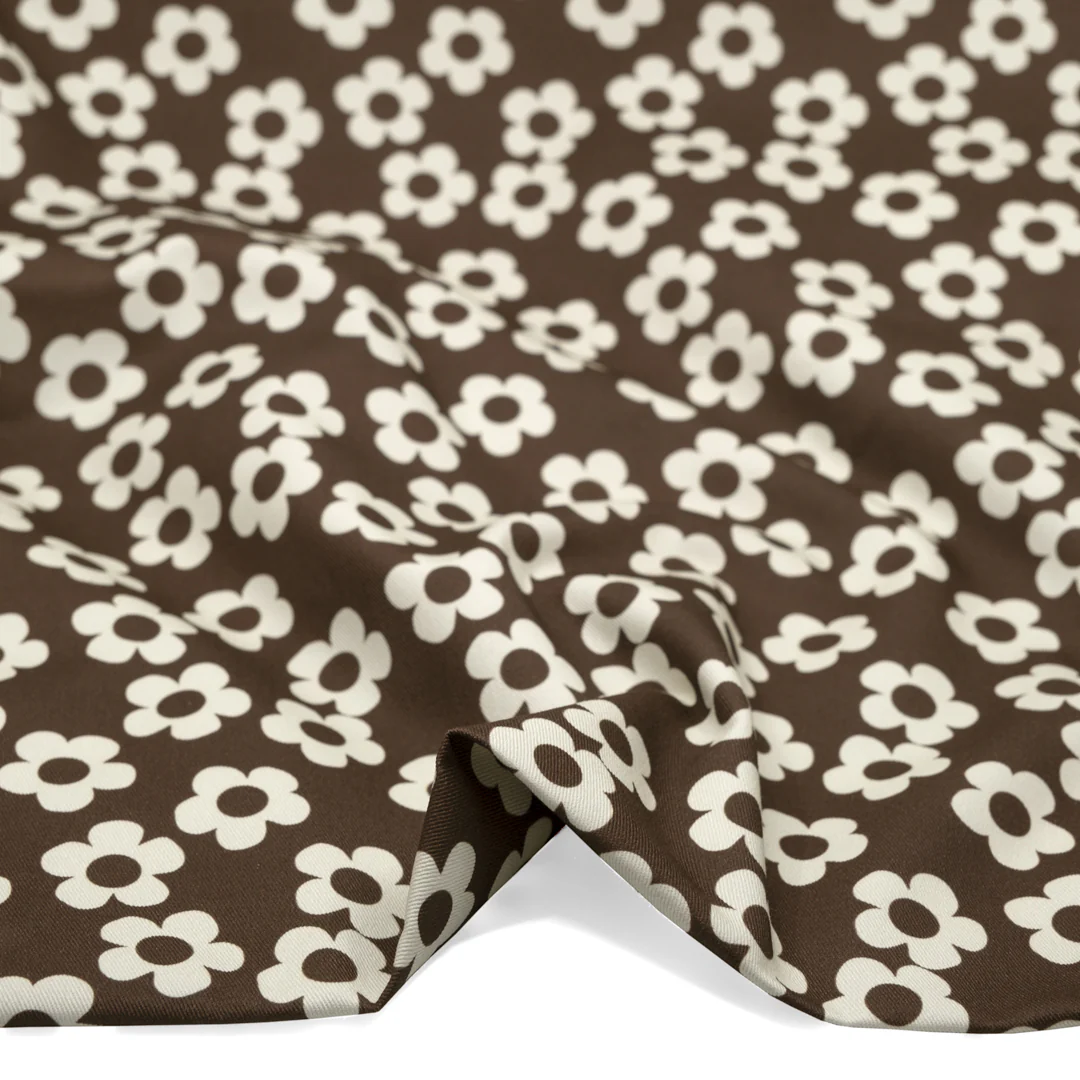 Buttercup Printed Cotton Twill - Umber