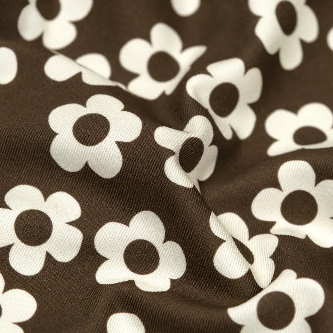Buttercup Printed Cotton Twill - Umber - Image 2