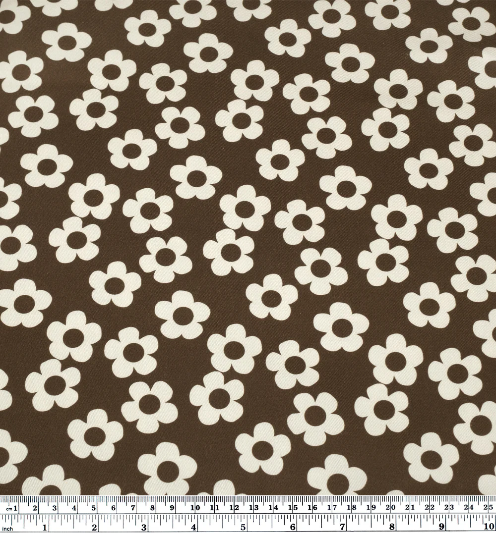 Buttercup Printed Cotton Twill - Umber - Image 3