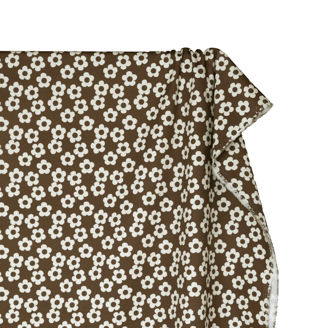 Buttercup Printed Cotton Twill - Umber - Image 4