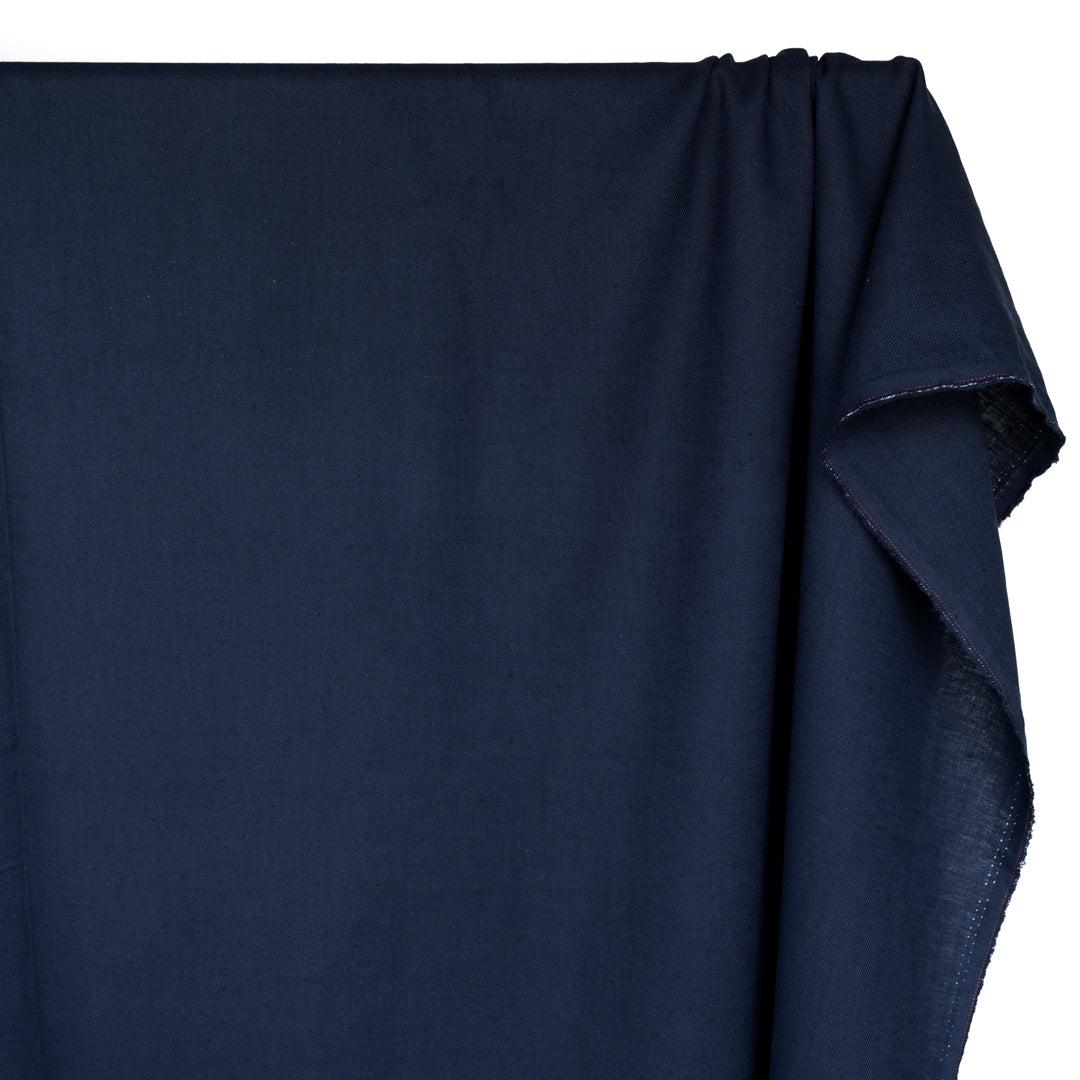 Carefree Cotton Linen Twill - Navy - Image 4