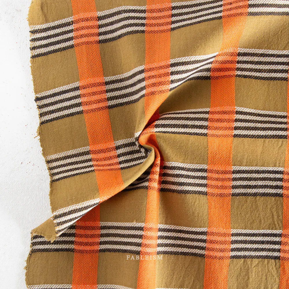 Carl Weave Cotton - Olive