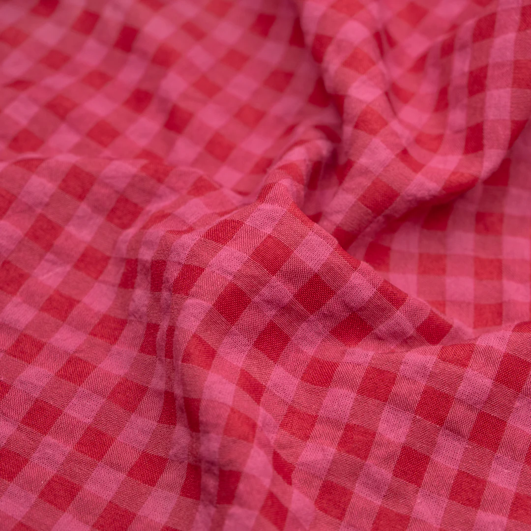 Carnival Gingham Seersucker - Popsicle/Cosmos