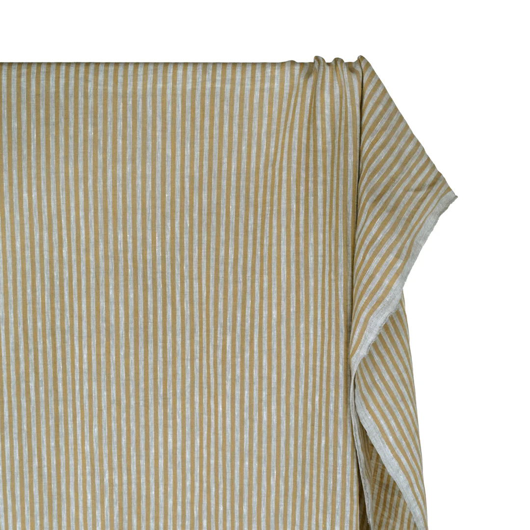Carnival Stripe Washed Linen - Pale Mist - Image 4