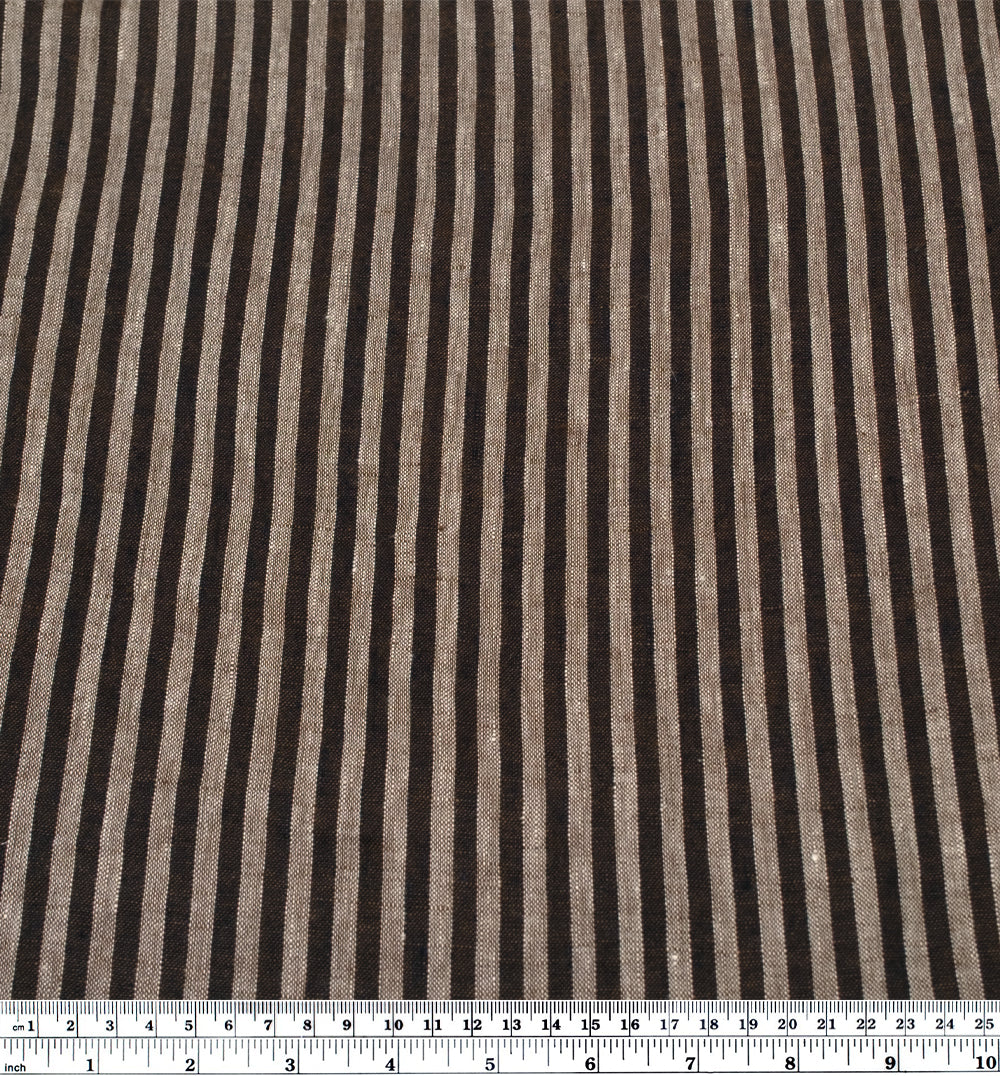 Carnival Stripe Washed Linen - Smog - Image 3