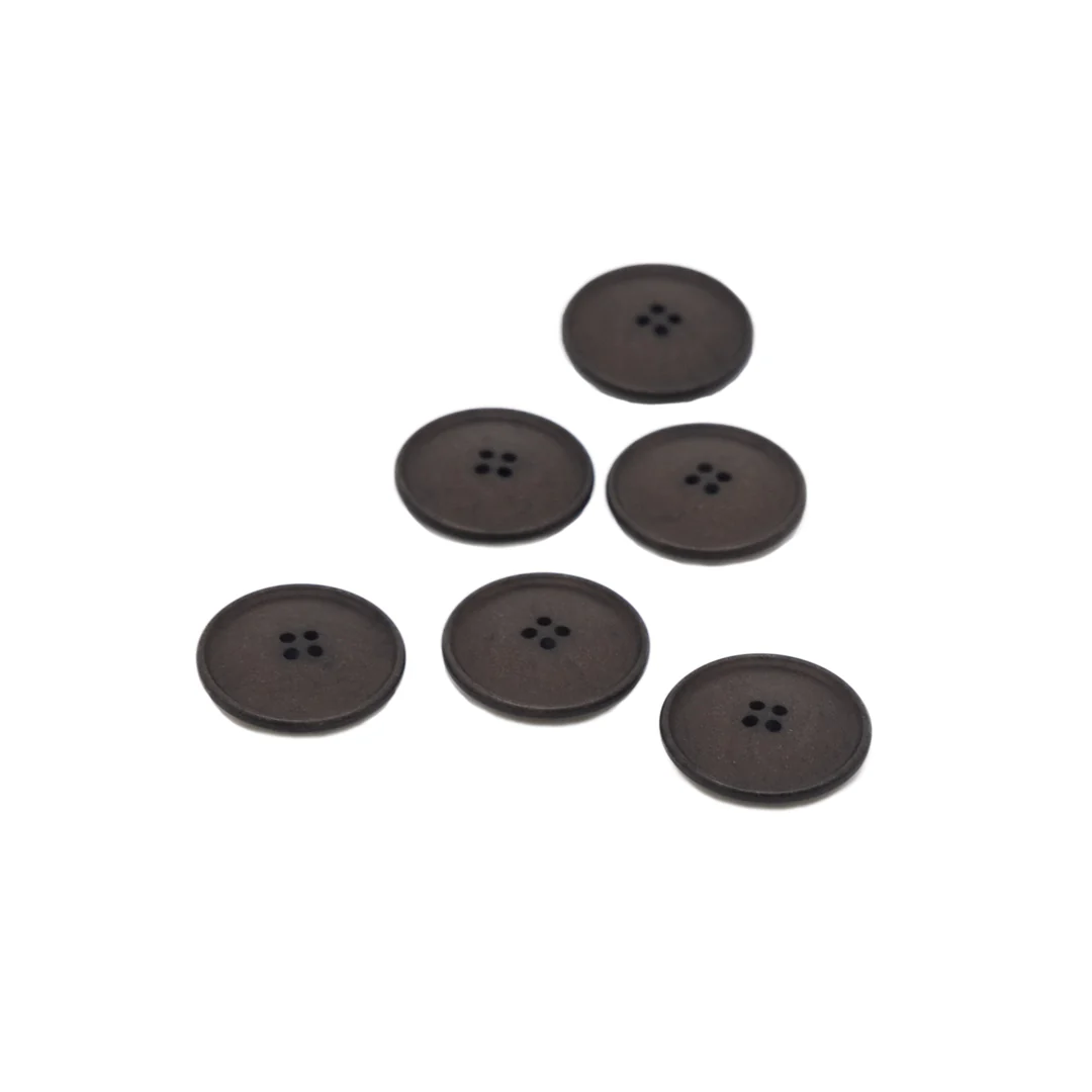 Carob 22mm Recycled Polyester Buttons - Set of 6