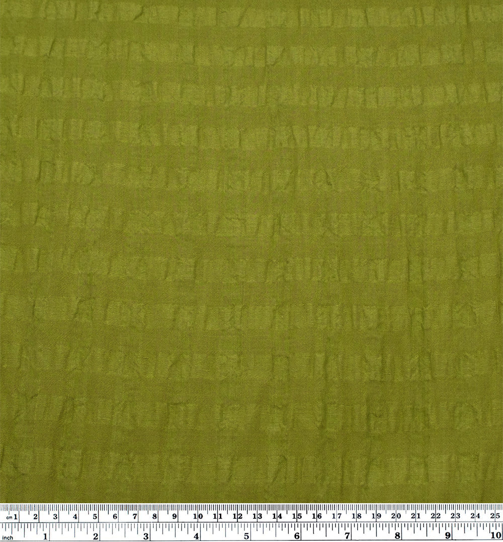 Check Linen Viscose Gauze - Pickle - Image 3