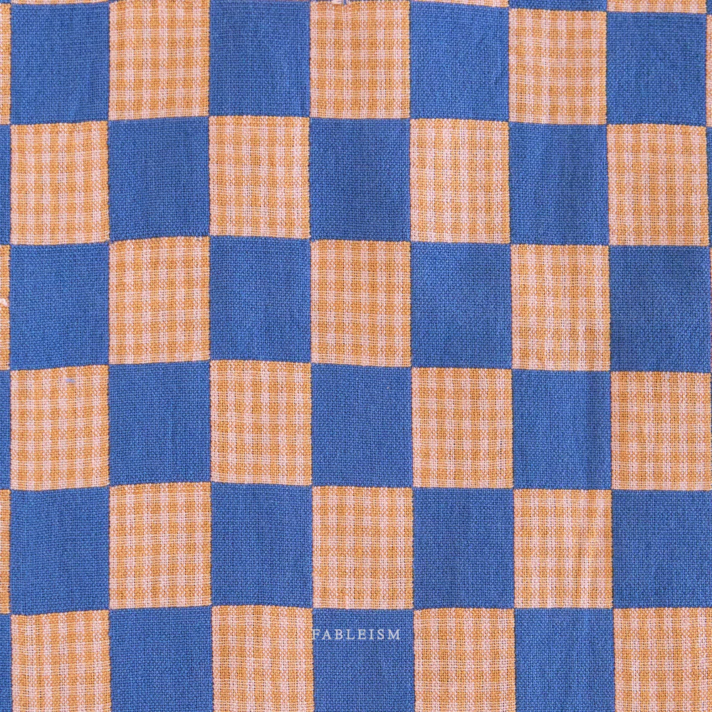 Checkmate Checkers Cotton - Royal - Image 2