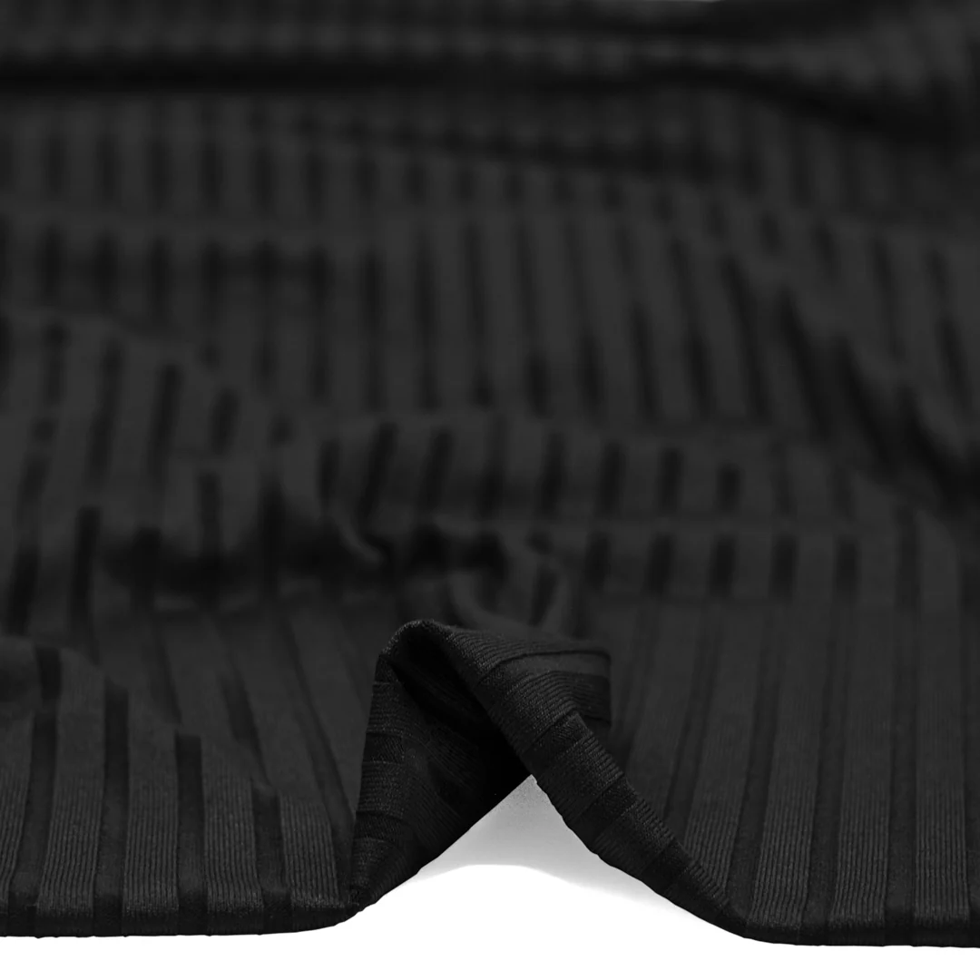 Chunky Rib Knit - Black - Image 2