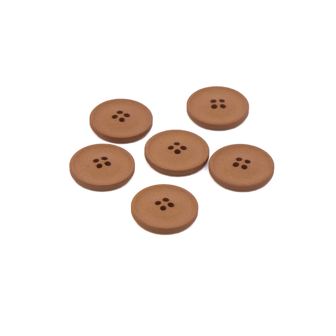 Clay Fleck 25mm Recycled Polyester Buttons - Set of 6
