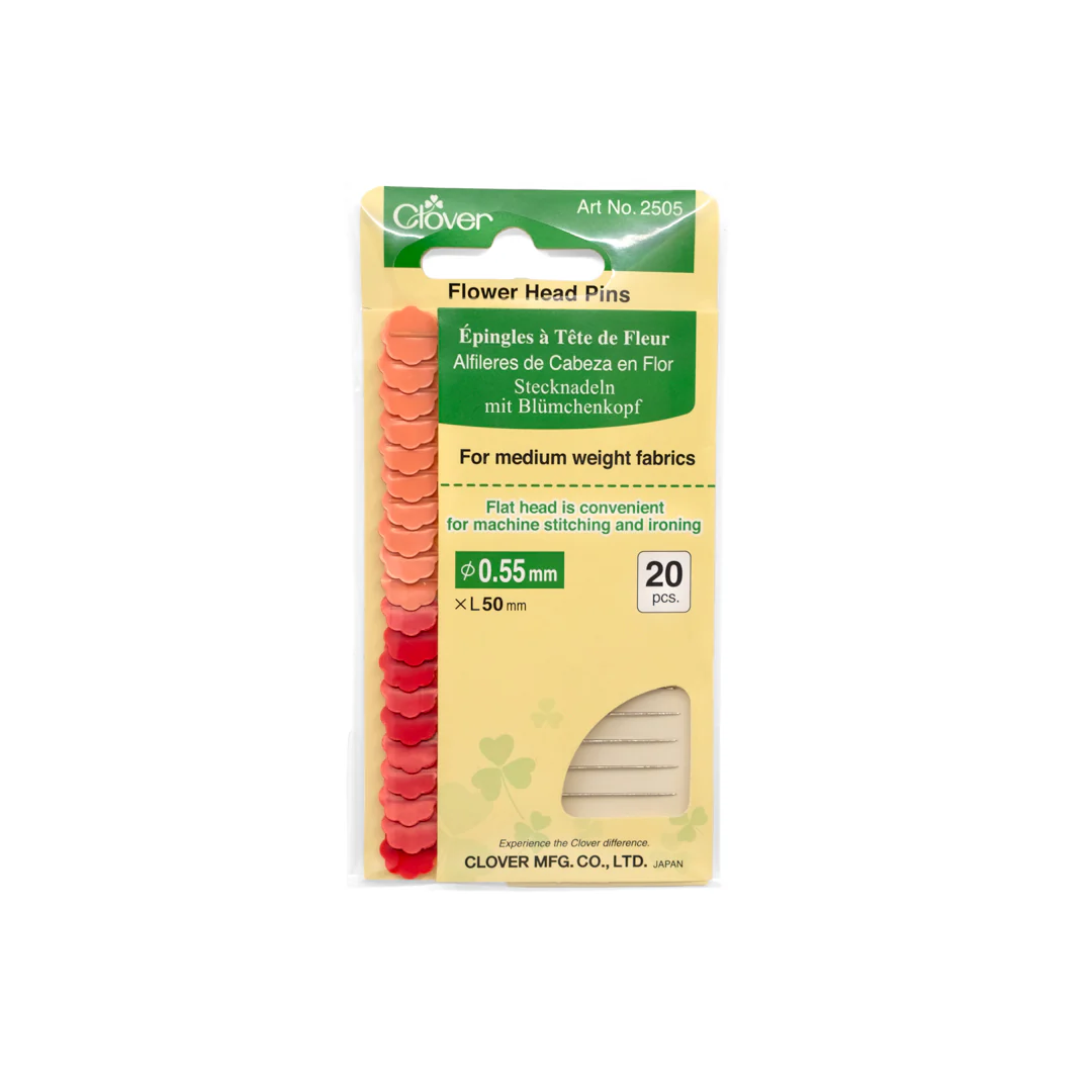Clover Flower Head Pins - Medium Weight